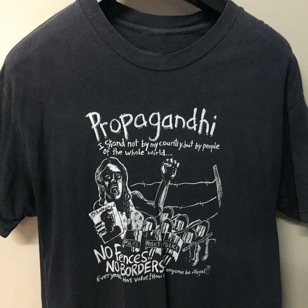Vtg Propagandhi Band Punk Rock Band T Shirt Cotton Black S-5XL Unisex SE162