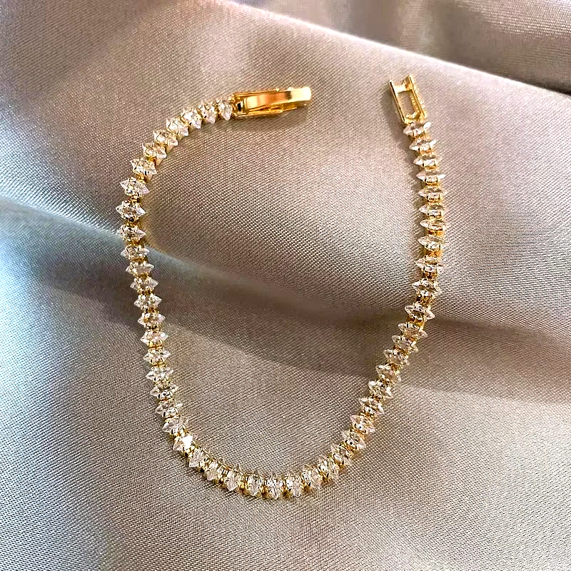8.00Ct Marquise Cut Tennis Bracelet 14k Yellow Gold Plated Certified Moissanite