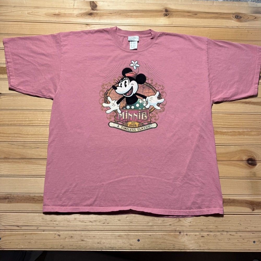 Vintage Y2K Walt Disney World Minnie Mouse Timeless Classic Souvenir T-Shirt 2XL