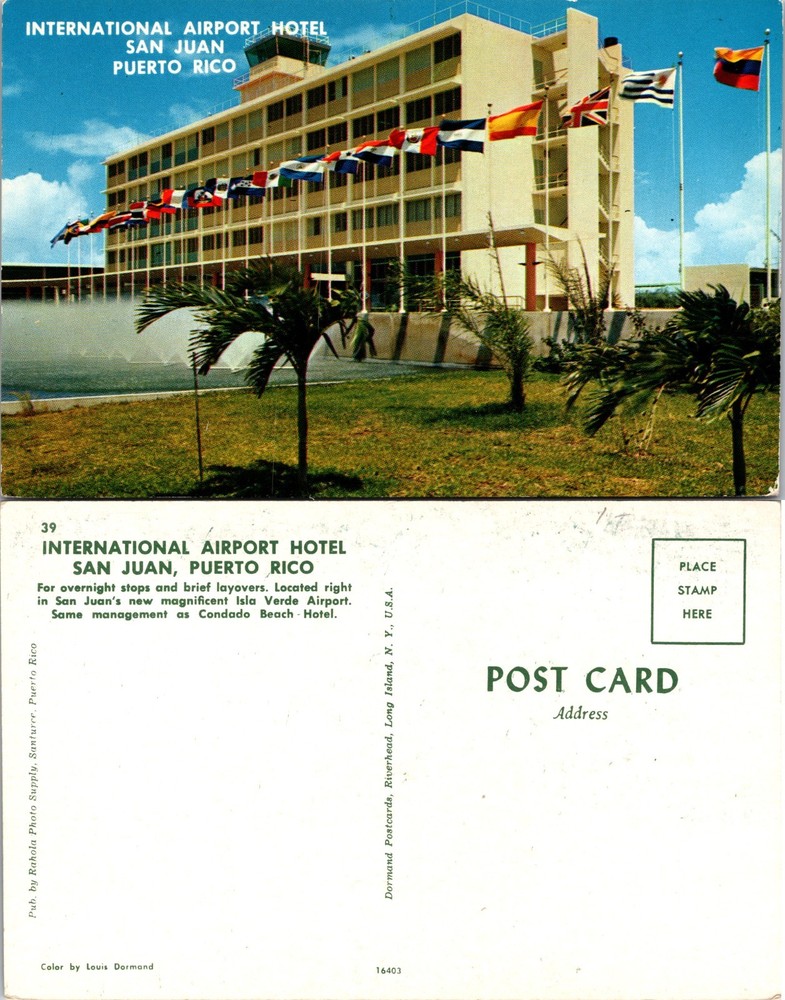 International Airport Hotel San Juan Puerto Rico Postcard