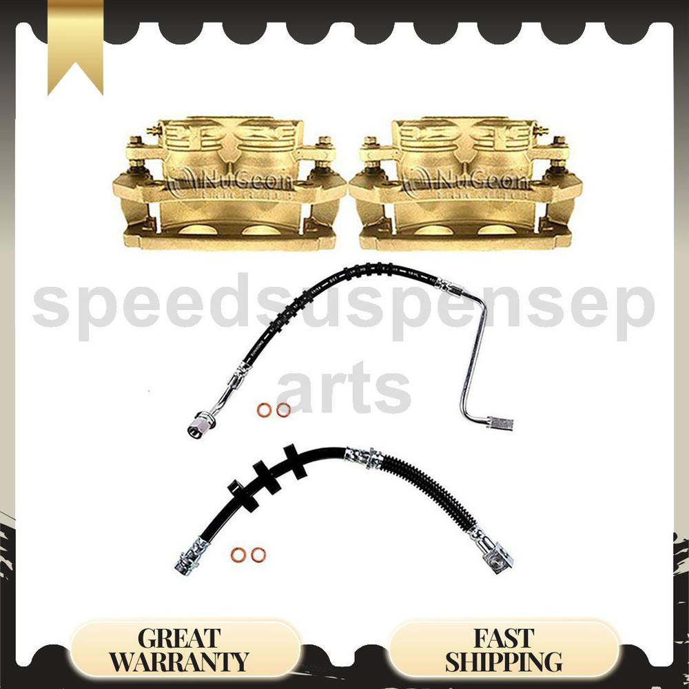 Front Brake Caliper Set with Hose for Ford Taurus X 3.5L 4pcs