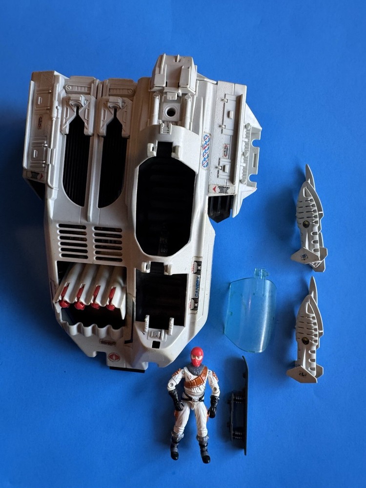 GI Joe 1987 Cobra Wolf Vehicle with Ice Viper Figure AS-IS Missing Pieces