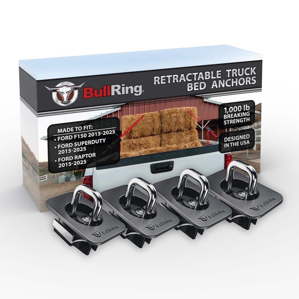 Retractable Truck Bed Tie Down Anchors for Ford F150 2015-2025 & Super Duty 2017+ Models