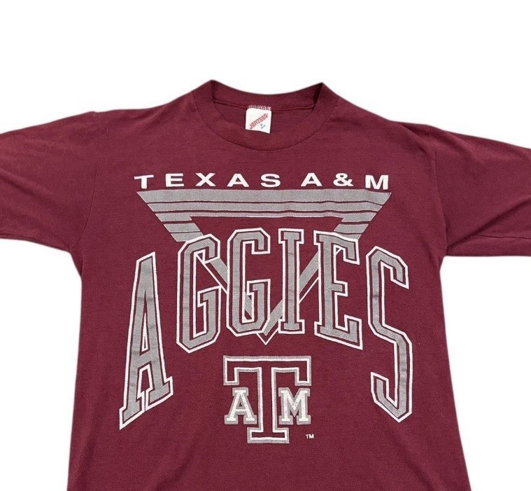 Vintage Texas A&M T-Shirt Medium Aggies NCAA 90s Single Stitch University
