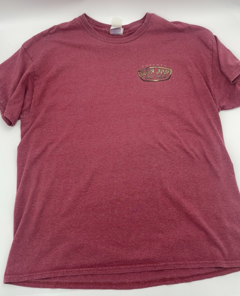 Ron Jon Surf Shop Vintage Men's Short Sleeve Red T-Shirt XL