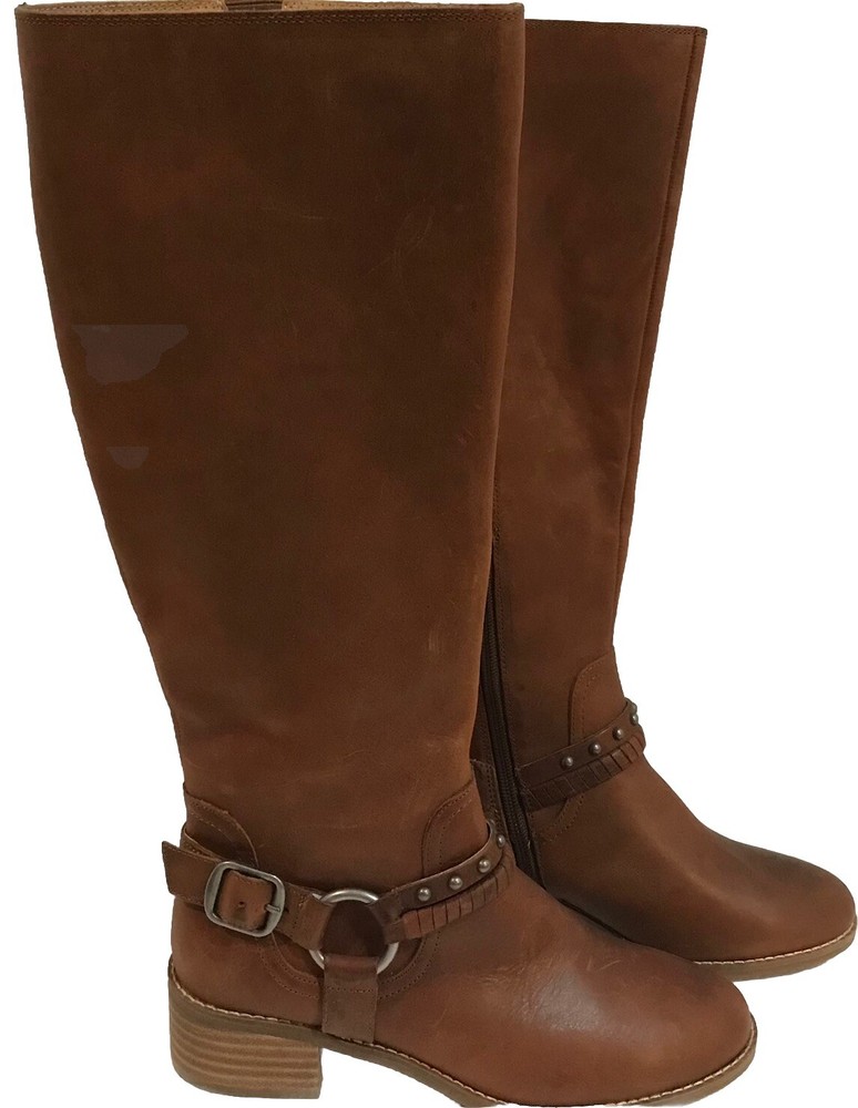 Lucky Brand Women's Karesi Equestrian Brown Boots Size 6.5M New