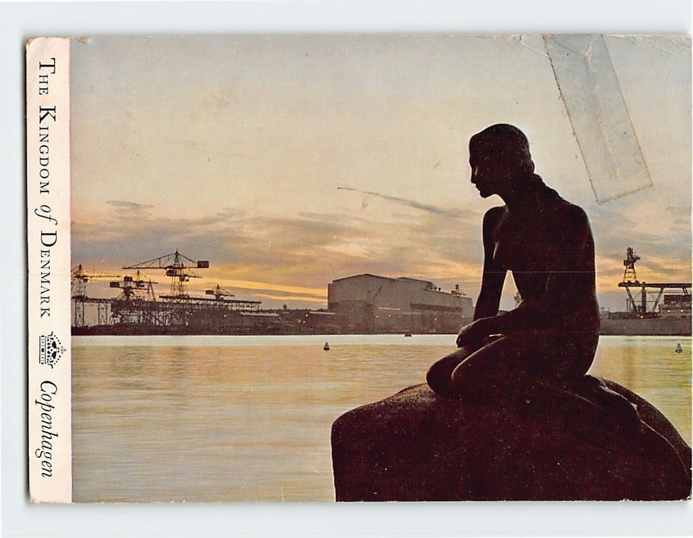 Postcard The Little Mermaid Statue Copenhagen Denmark