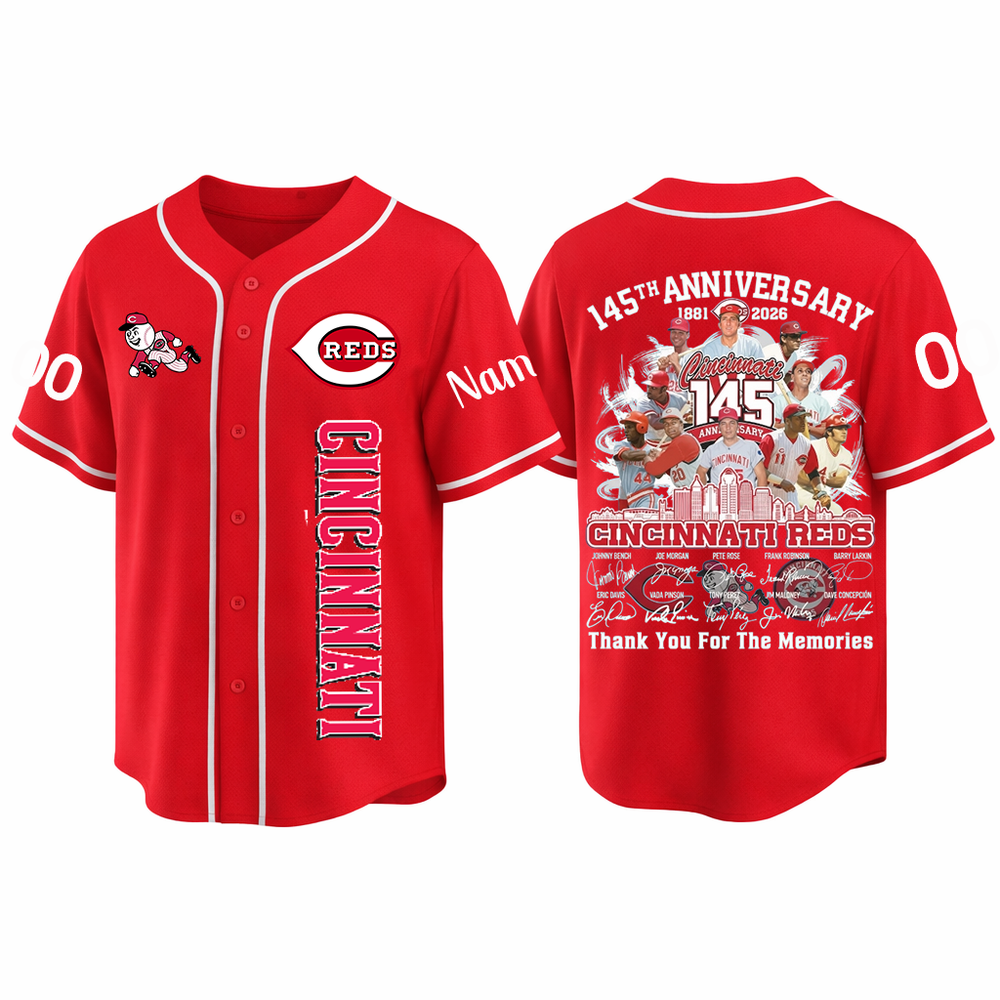 Personalized Cincinnati Reds 145th Anniversary 1881-2026 Baseball Classic