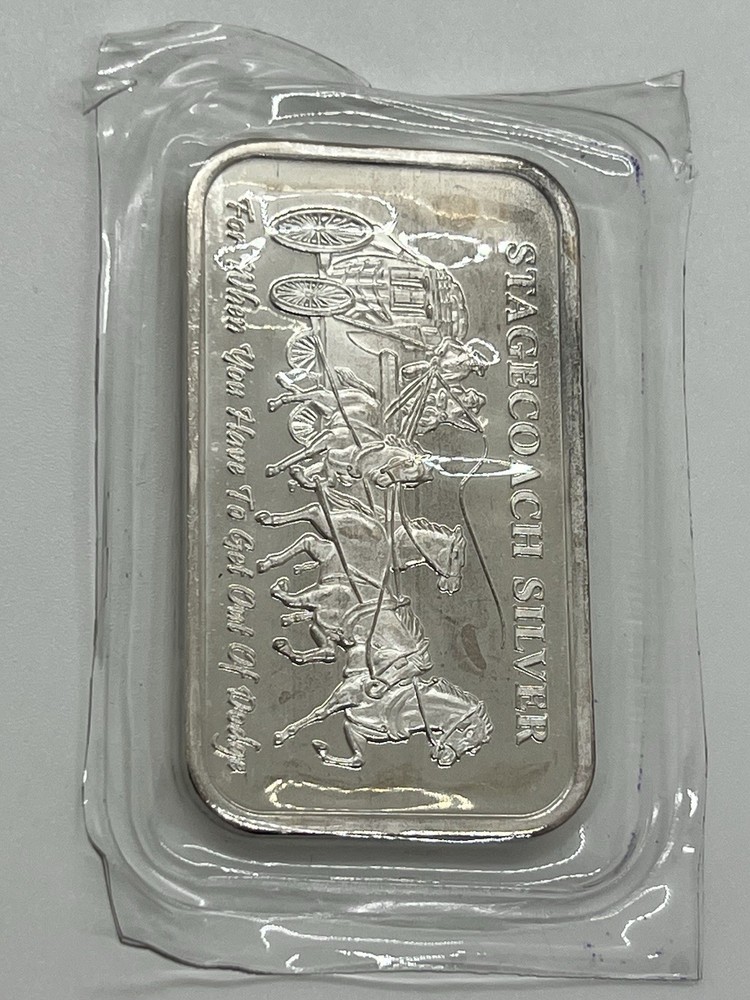 1 oz Silver Bar - Stagecoach Silver - Divisible Bar - .999 - Sealed