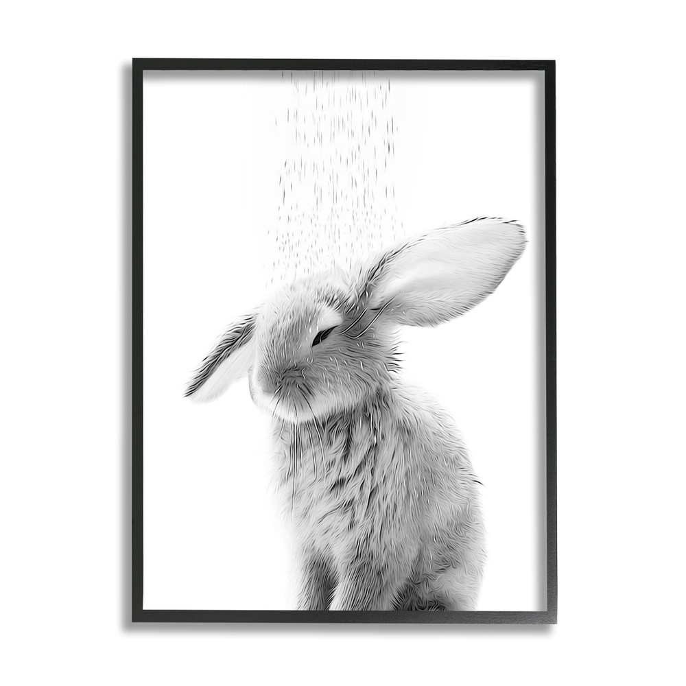 Bunny Bathroom Splash Framed Giclee Art by Annalisa Latella