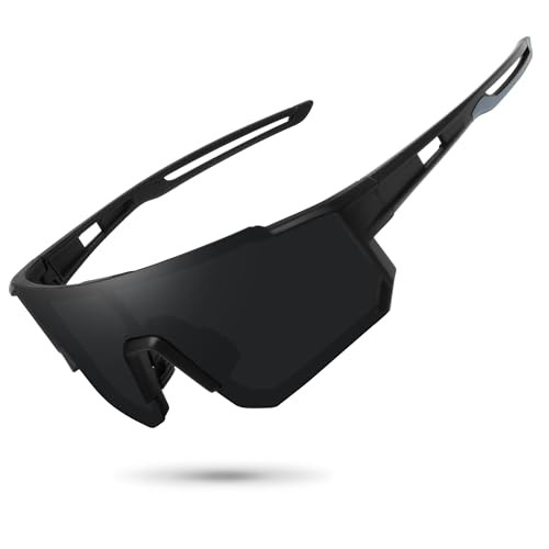 Polarized Sports Sunglasses for 145 Millimeters Matte Black Frame-gray Lens