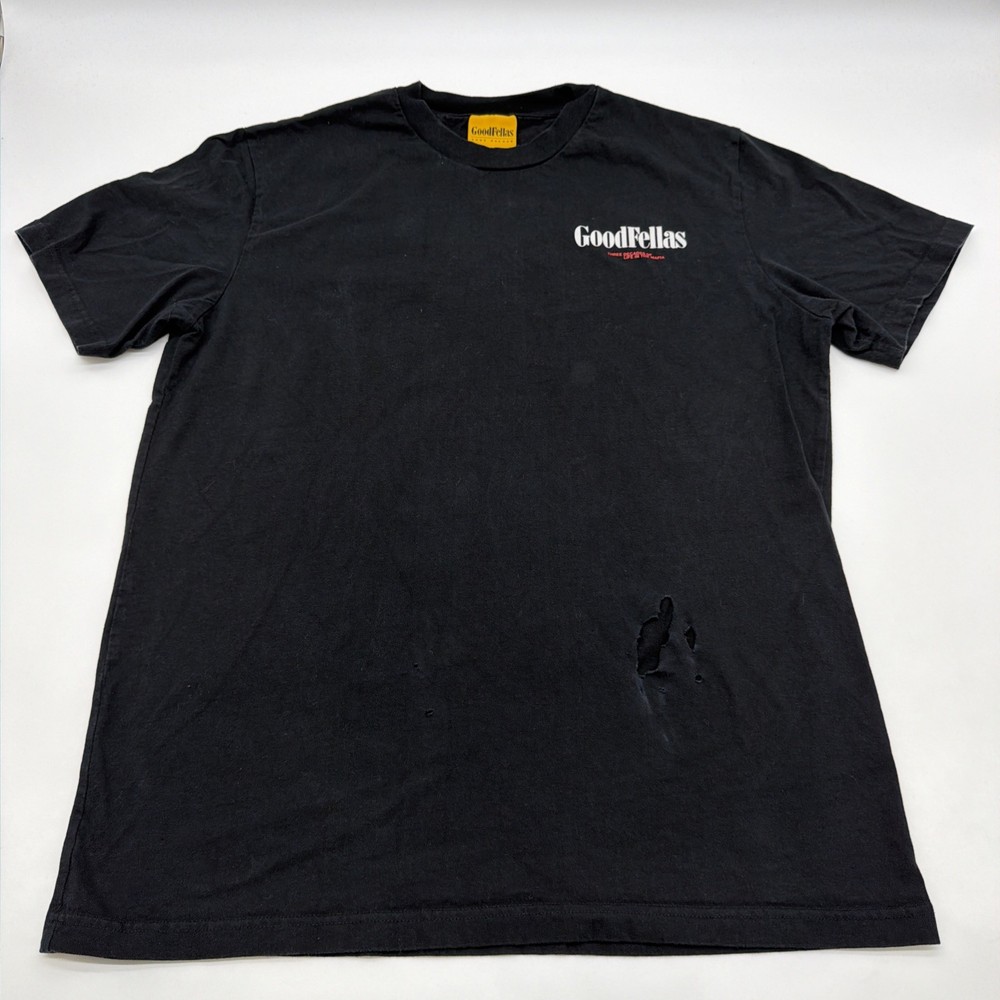 Goodfellas Shoe Palace T-shirt Men L Black Grapgic Print 100% Cotton.#41936