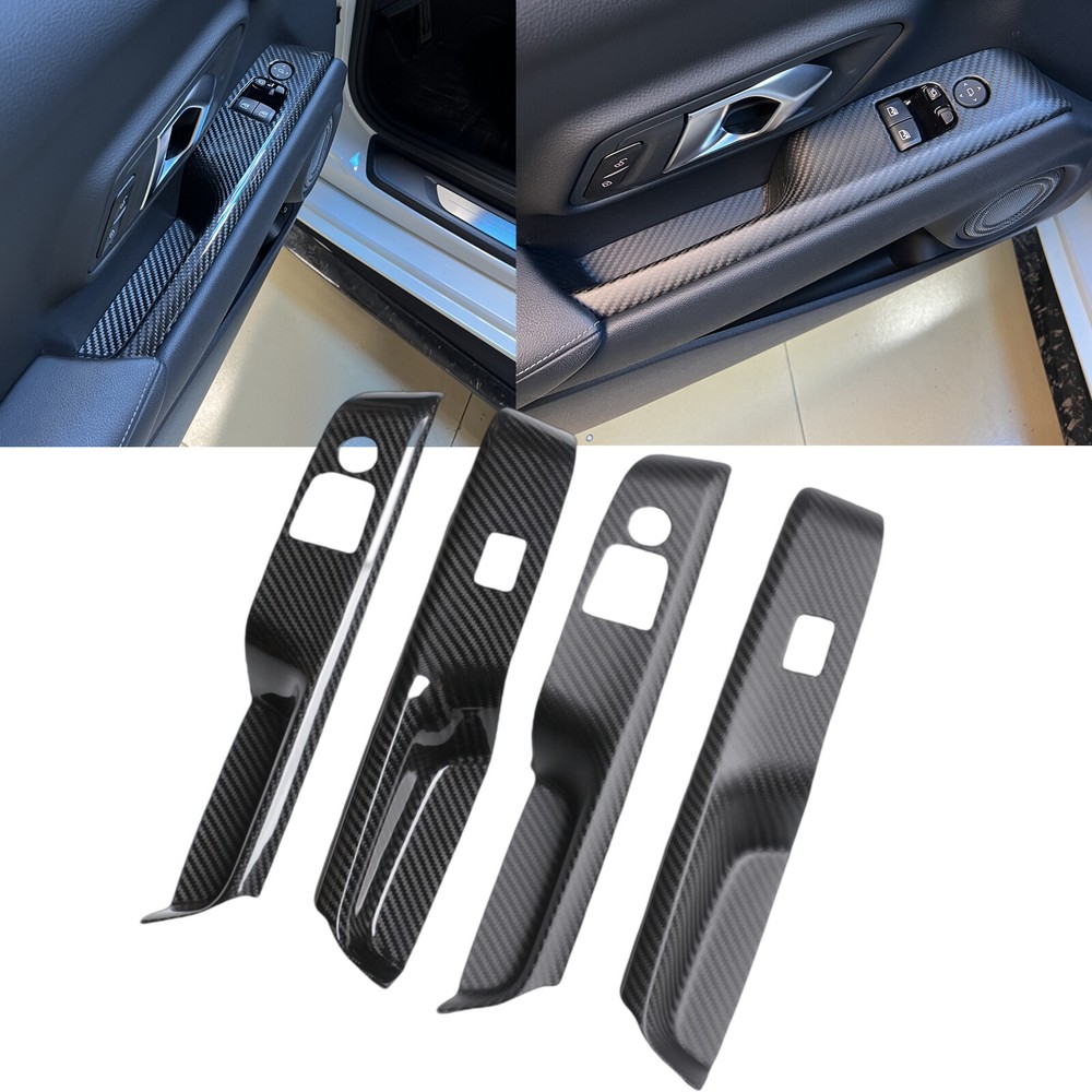 Carbon Fiber Window Lift Panel Cover For Toyota Supra A90 A91 MK5 2019-2022 2020