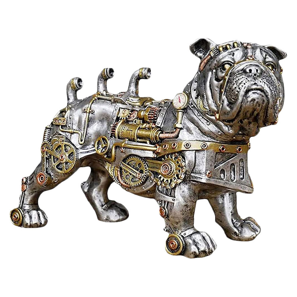 1Pc Mini Decorative Mechanical Dog Figurine for Home or Office