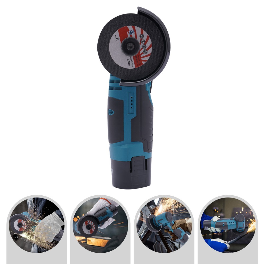 19500rpm 500w Cordless Mini Angle Grinder Brushless Polishing Machine w/Battery