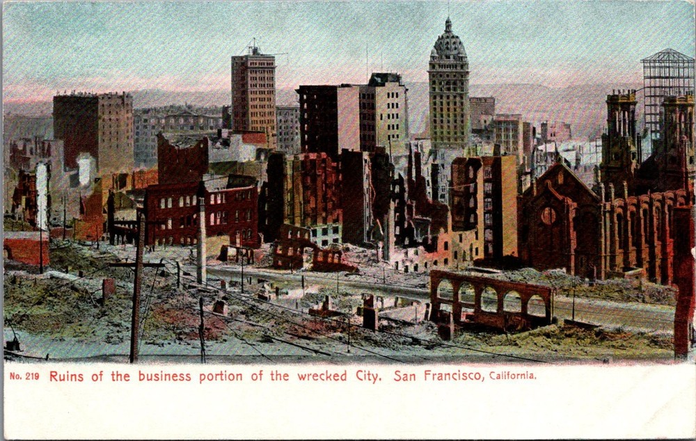 1906 San Francisco Earthquake Ruins Postcard Chas Weidner Germany