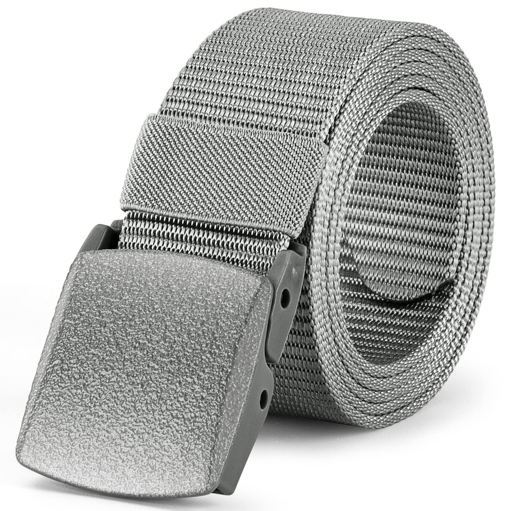 Military Tactical Web Belt, Webbing Nylon Outdoor Web Belt with Plastic Buckle