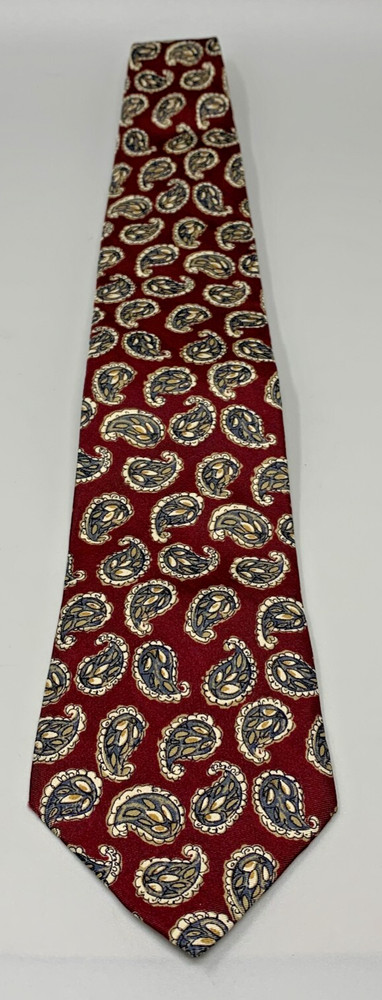 Lands' End Direct Merchants Paisley Tie 100% Silk
