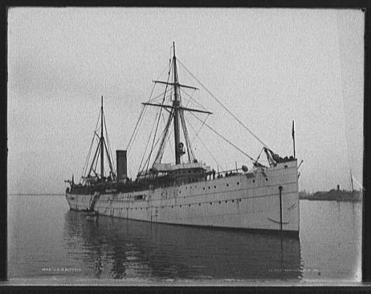 Buffalo Cruiser USS Buffalo American Warship 1890s Detroit Publishing Co.