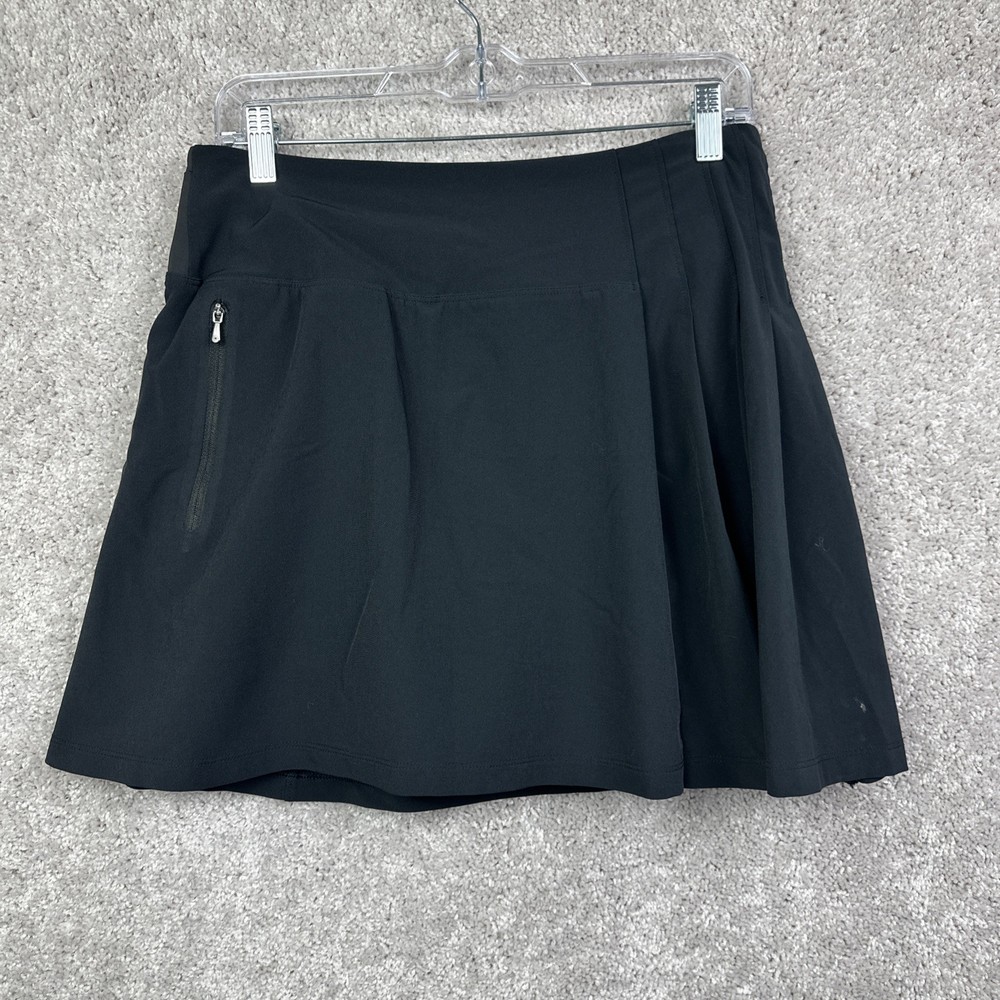 Women’s Athleta Fairway Pleated Skort Size Medium Black Golf Tennis Pickleball