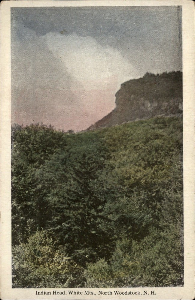 New Hampshire North Woodstock Indian Head Mountain ~ 1920s postcard sku693