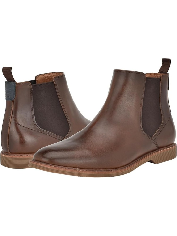 TOMMY HILFIGER Mens Brown Chelsea Boot with Pull-Tab Size 10