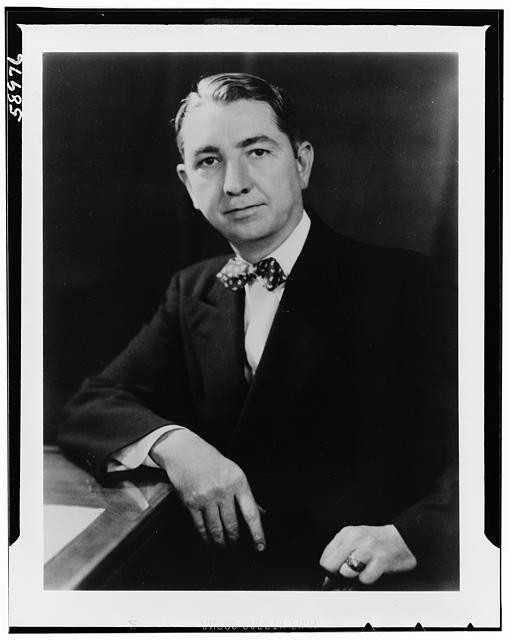 Photo:Portrait Man in Suit Bow Tie 1930s Studio Photograph