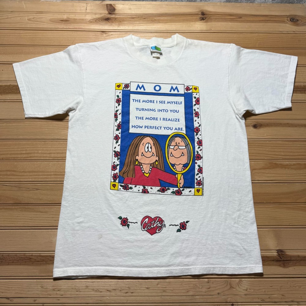 Vintage 90s 1994 Cathy Comic Mom Poem Mother’s Day Kitsch Shirt USA - Size Large