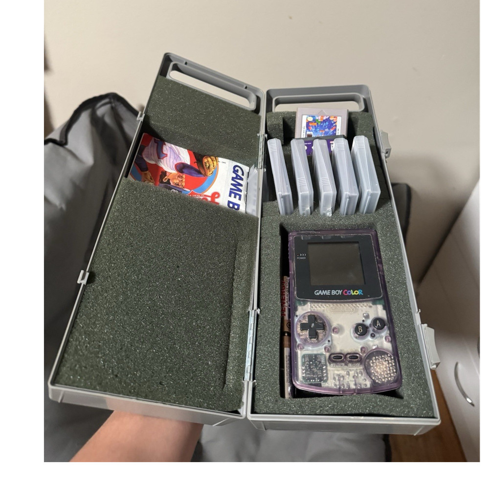 Nintendo Game Boy Color Console with Game Lot & Carrying Case