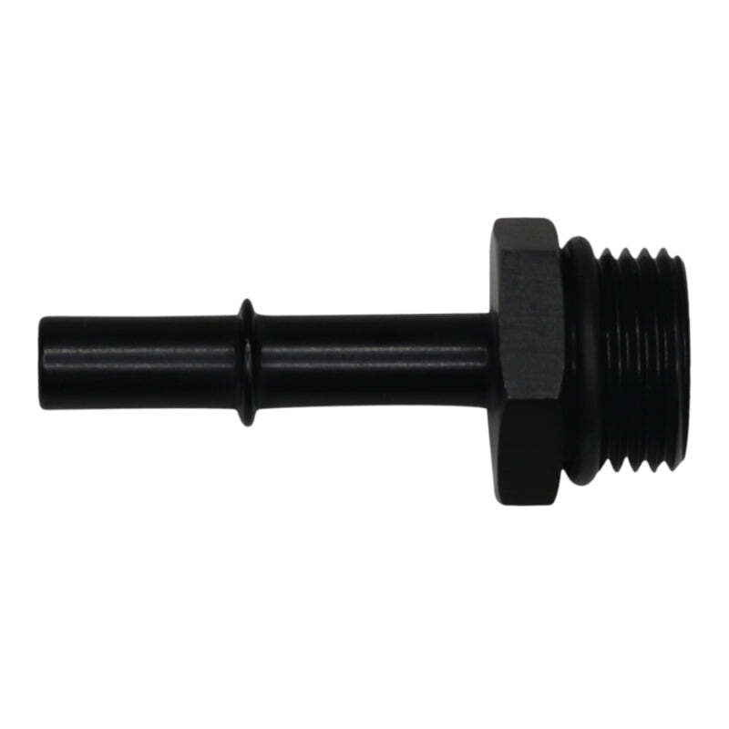 DeatschWerks 10AN ORB to 3/8in Male EFI Quick Connect Adapter in Anodized Matte Black