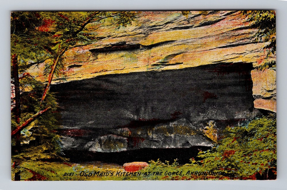 Akron OH-Ohio Old Maids Kitchen at the Gorge Vintage Postcard Standard Souvenir