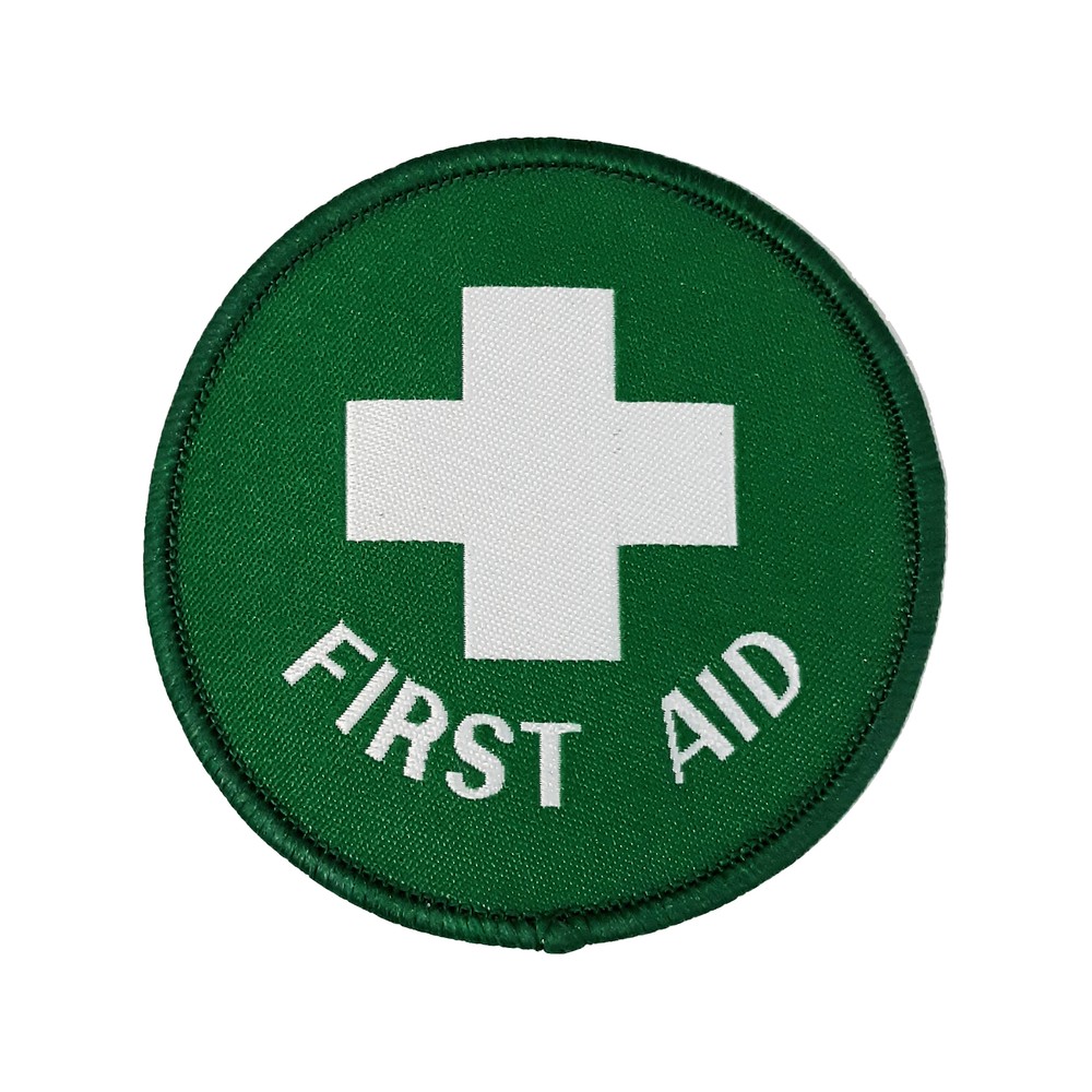 First Aid Circle Embroidered Patch Iron-on Applique Biker Emblem Tactical Badge