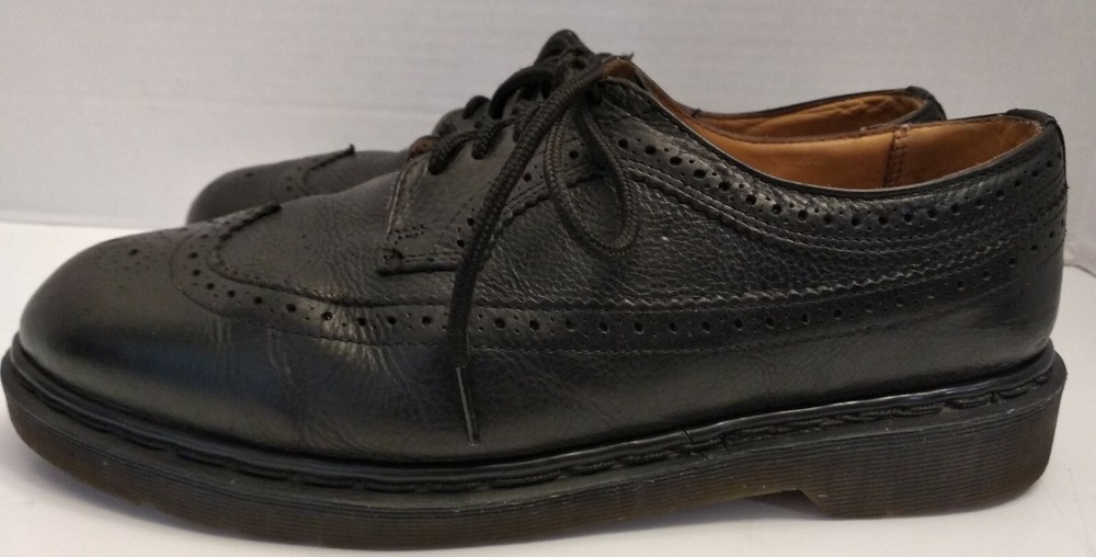 VTG Dr. Doc Martens Chunky Brogue Wingtip Black Leather US Men’s Size 12