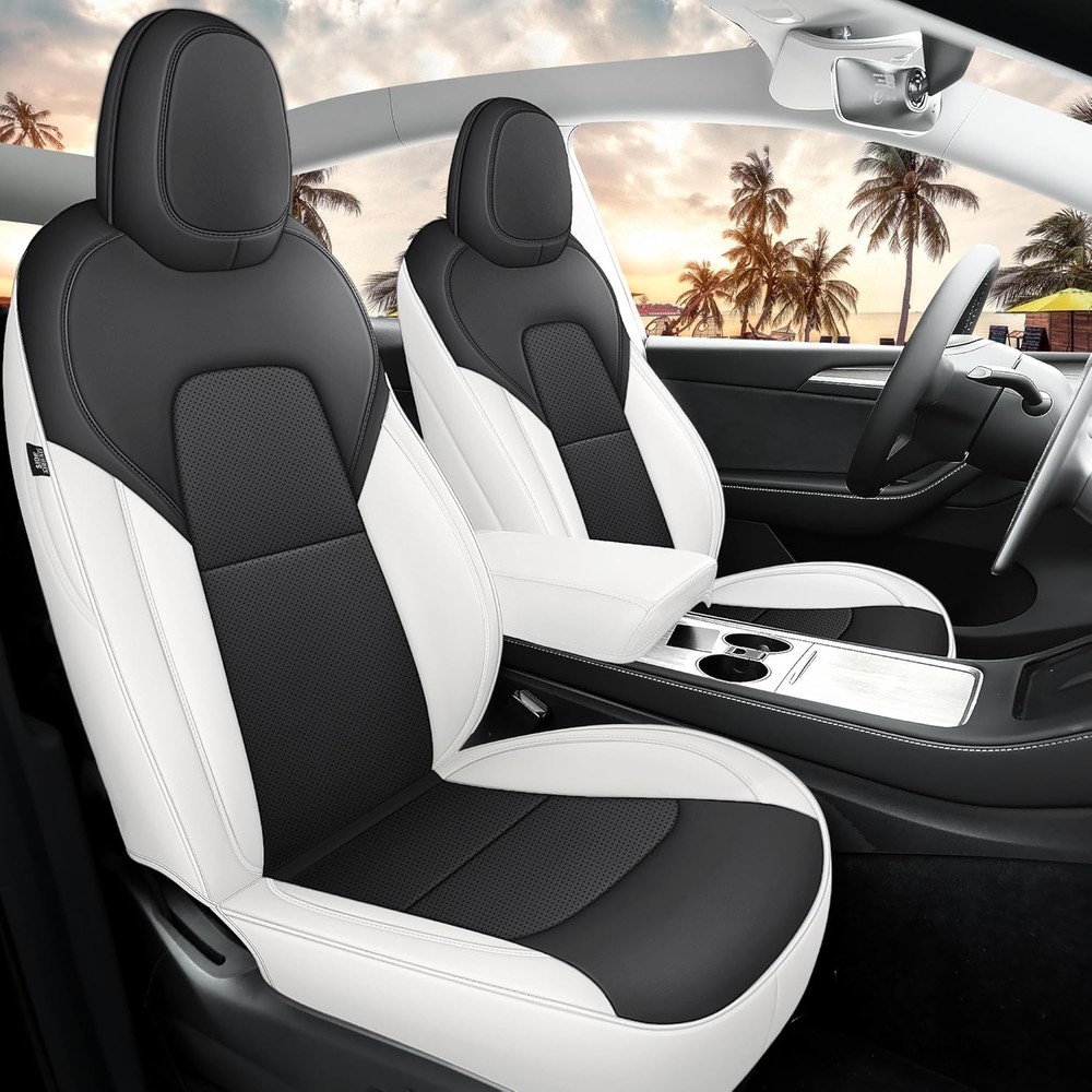 Customized Fit Tesla 2020-2024 Model Y(Fit 5 Seats), Y-Black+White(20-24)