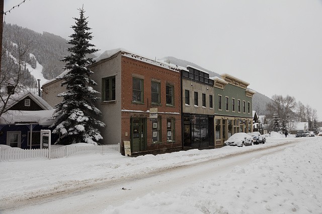 Photo:Telluride Colorado 2010s Heavy Snow Main Street Downtown Shops