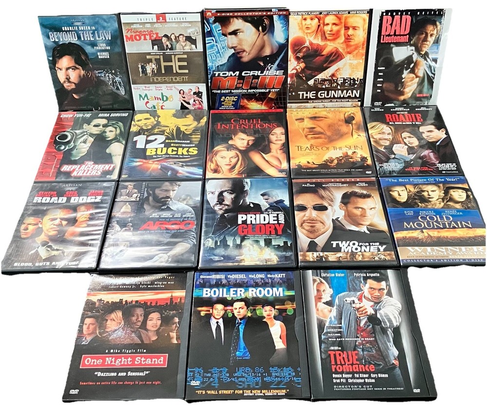 Affordable Lot of 18 Drama Crime Comedy DVDs for $19.99