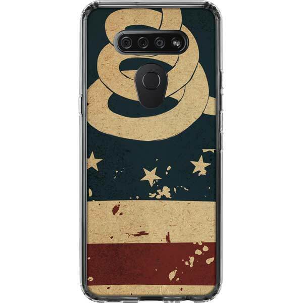 Political LG K51/Q51 Clear Case - Dont Tread On Me American Flag