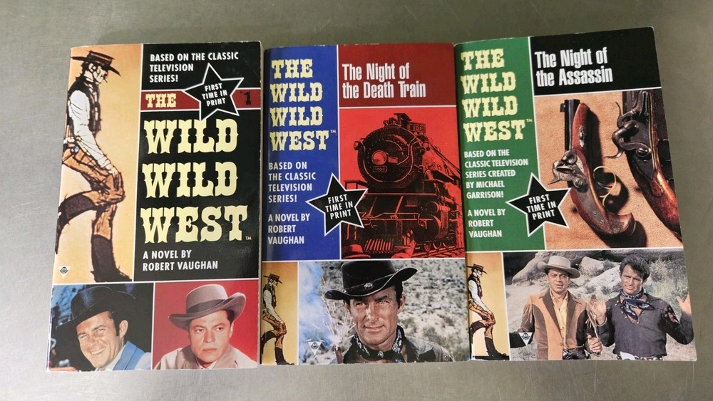 The Wild Wild West Series Robert Vaughan 1st Edition PB Book 1, 2, and 3