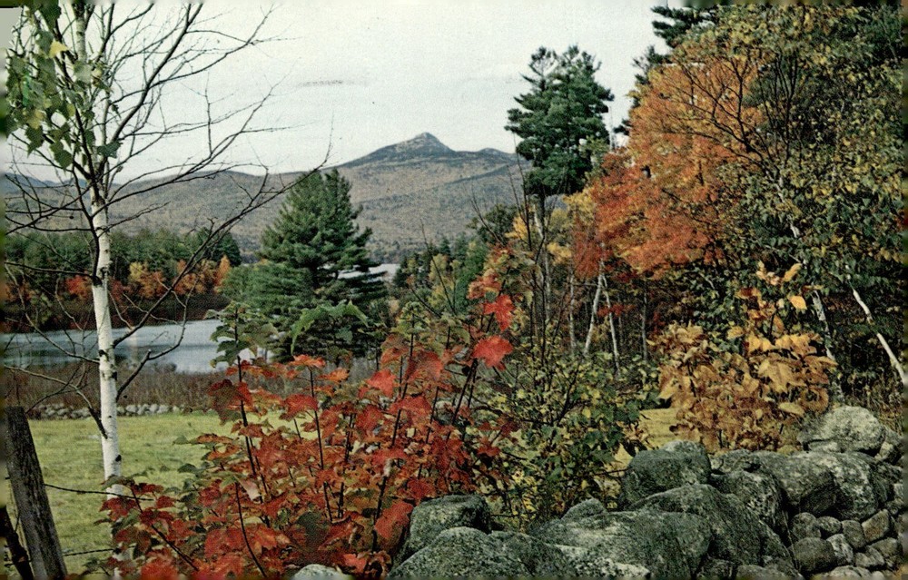 1960s Mt Chocorua White Mountains Plymouth New Hampshire Plastichrome Postcard