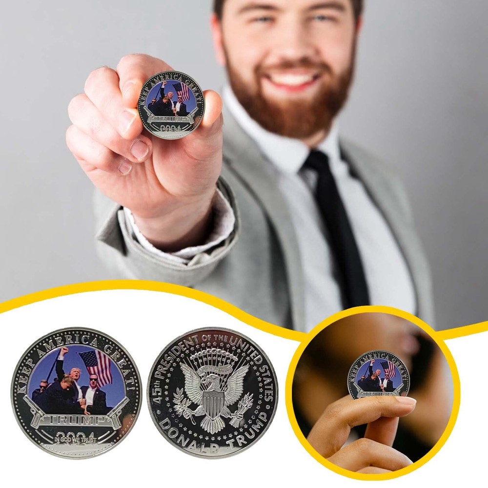 2024 President Donald Trump Commemorative Coin Vintage Collectible For Patriot