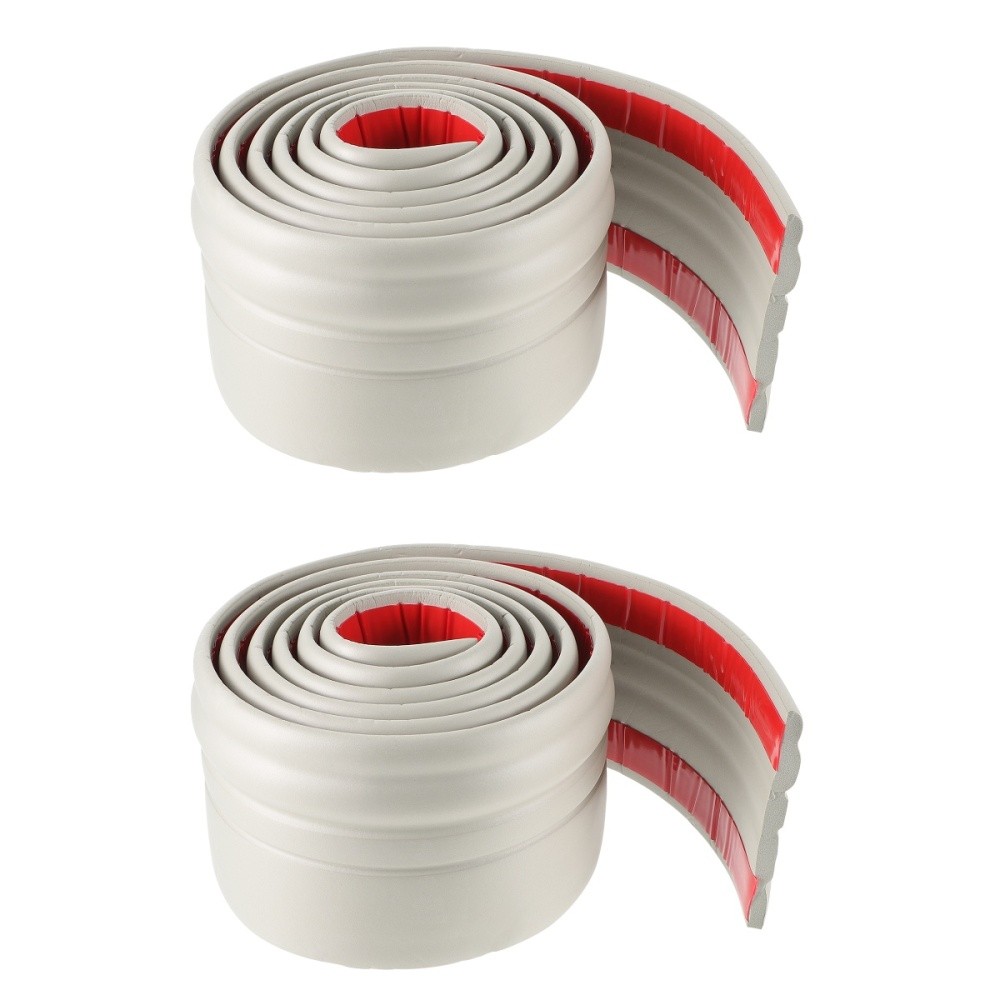 2 Rolls Self-adhesive Baseboard Wall Molding Trim Skirting Baby Office