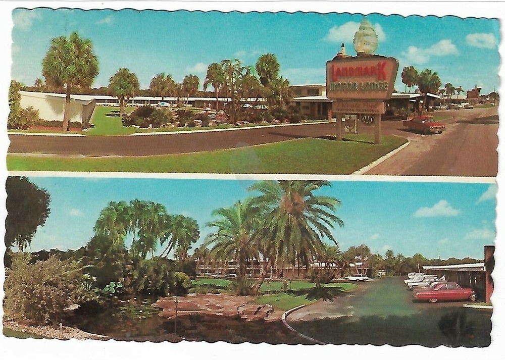 VTG Postcard - Landmark Motor Lodge - Winter Haven, Florida - 4 x 6