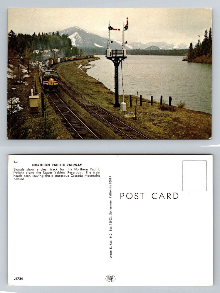 Upper Yakima Reservoir, WA-Washington, Northern Pacific Freight Vintage Postcard
