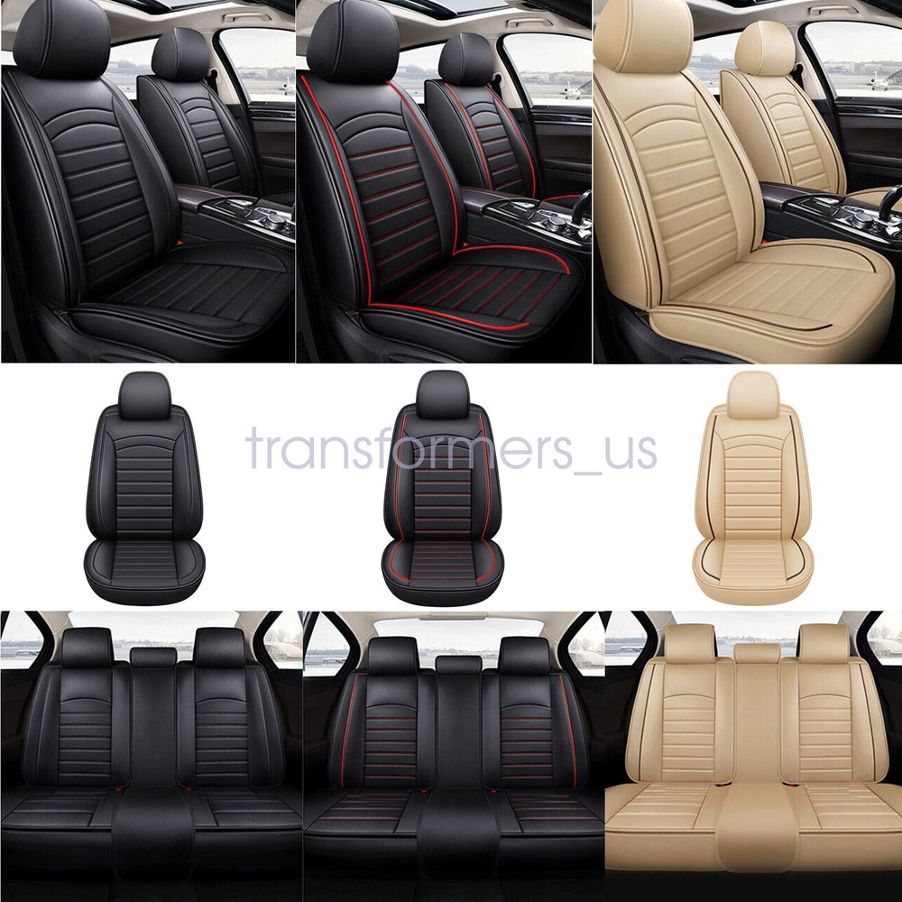 For Lexus Car Seat Cover Protectors Waterproof Leather Front+Rear Seat Cushions