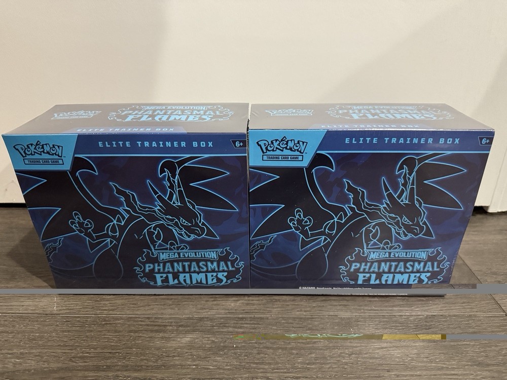 Pokémon TCG Phantasmal Flames ETB New Sealed Box Lot of 2 Elite Trainer Boxes