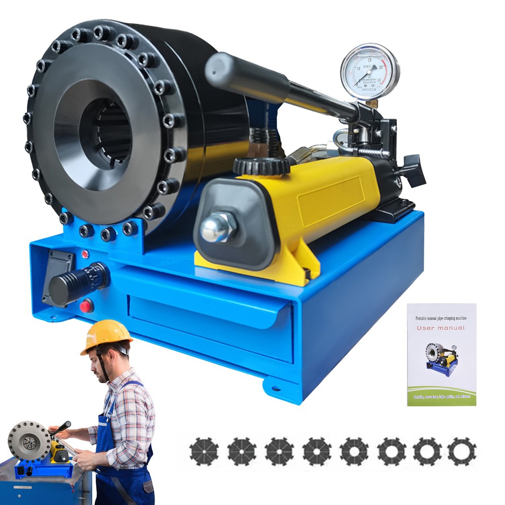 Portable Hydraulic Hose Crimper with 8 Dies for Pipe Crimping Machine  