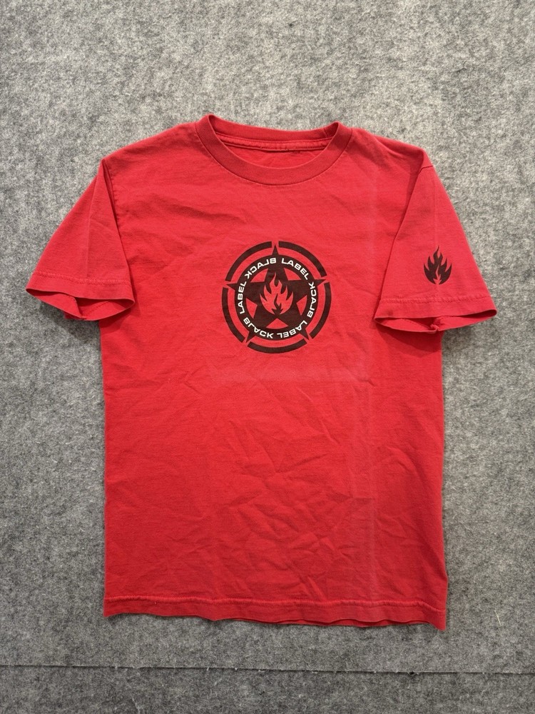 Vintage Black Label Skate Red T Shirt Size Small