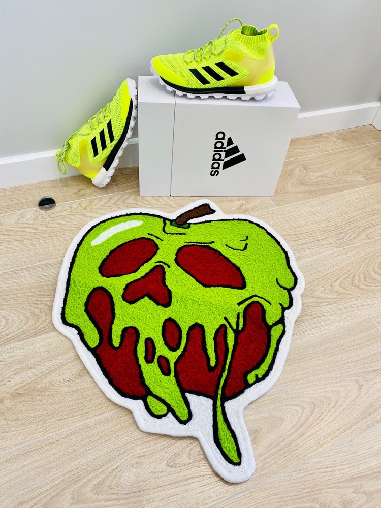 Hypebeast Poison Candy Apple Skull Art Rug for Living Room Bedroom
