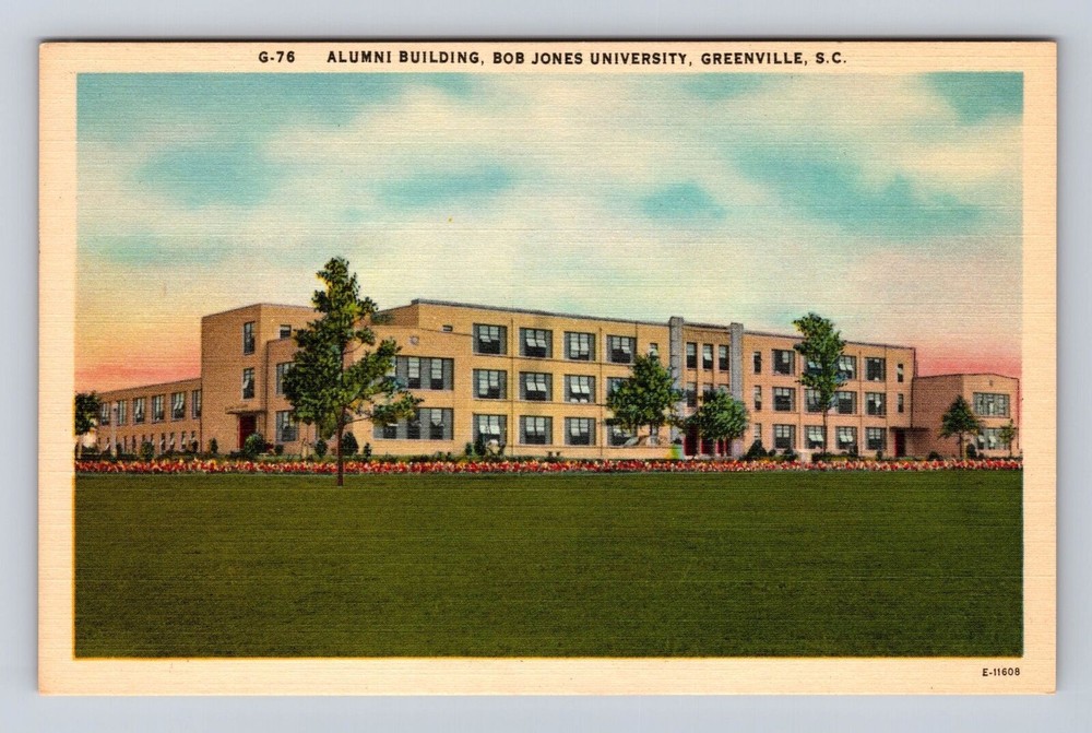 Greenville SC-South Carolina, Bob Jones University, Alumni Vintage Postcard