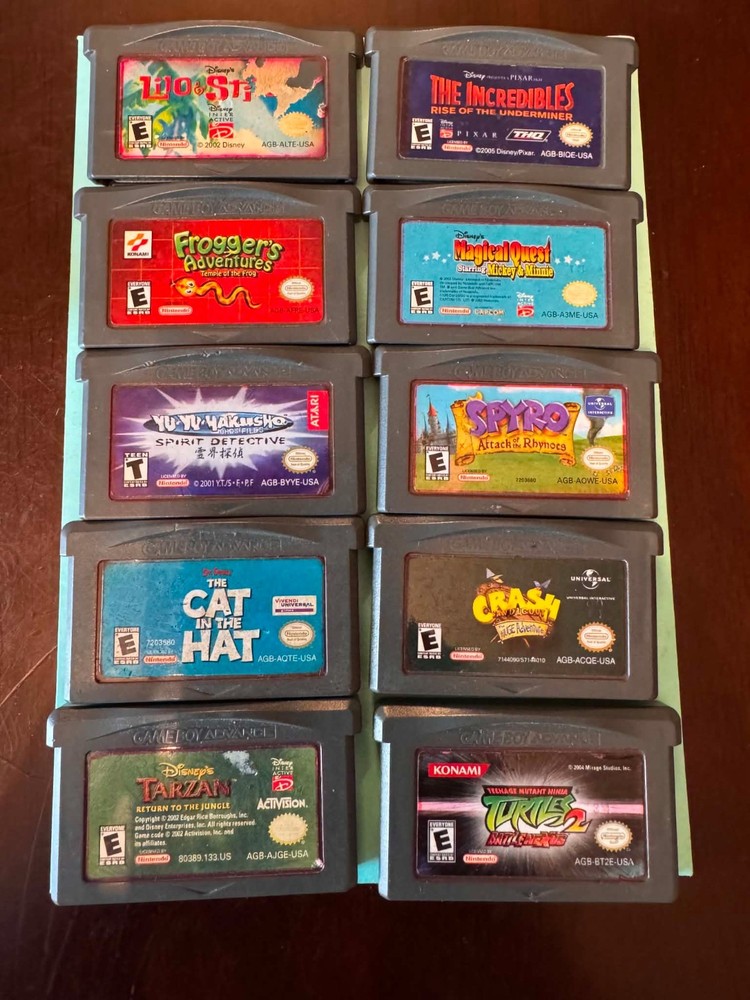 Game Boy Advance Cartridge Game Lot of 10